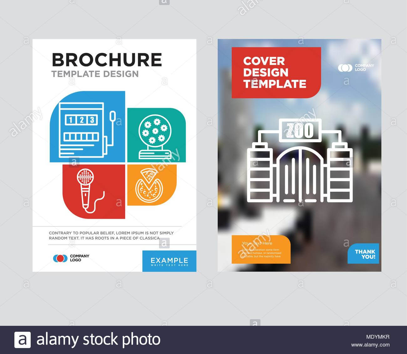 Zoo Brochure Flyer Design Template With Abstract Photo For Zoo Brochure Template